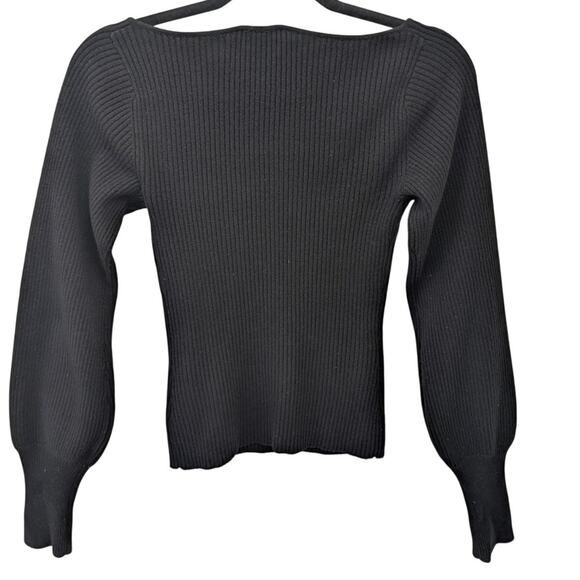 Reformation Isabel Recycled Wool And Cashmere-blend Sweater In Black sz XS - Picture 3 of 5
